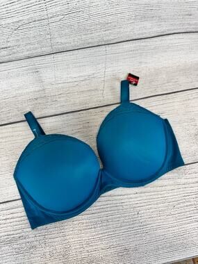 DreamFit Women's Teal Blue Lifting Plunge Underwire Bra Size 40DD